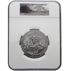 2011 P America The Beautiful Silver 5oz Olympic SP69 ER NGC