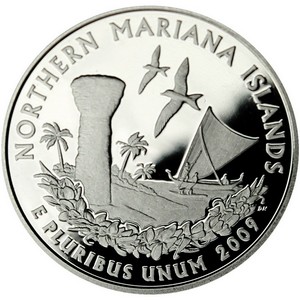 2009 S Silver Northern Mariana Islands US Territories Quarter PF