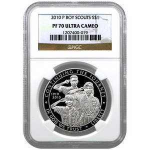 2010 P Boy Scouts of America Silver Dollar PF70 UC NGC