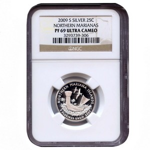 2009 S Silver Northern Mariana Islands US Territories Quarter PF69 UC NGC