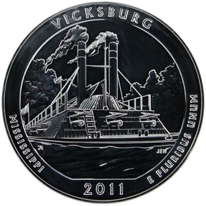 2011 America The Beautiful Silver 5oz Vicksburg UNC