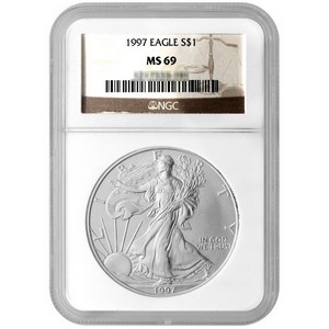 1997 Silver American Eagle MS69 NGC