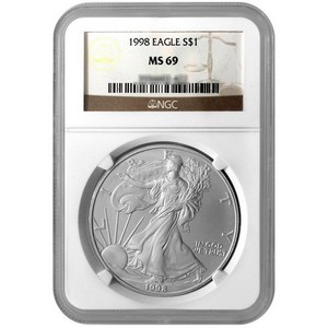 1998 Silver American Eagle MS69 NGC