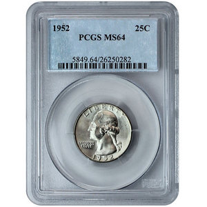 1952 Silver Washington Quarter MS64 PCGS