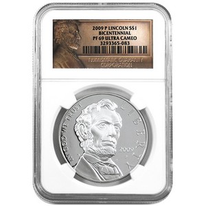 2009 P Lincoln Bicentennial Silver Dollar PF69 UC NGC