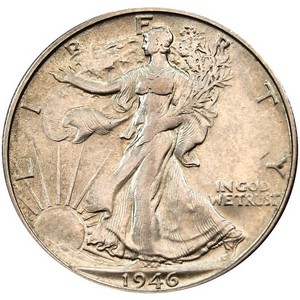 1946 S Silver Walking Liberty Half Dollar G/VG