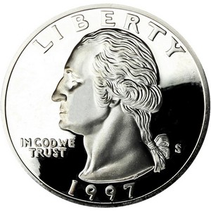 1997 S Silver Washington Quarter PF