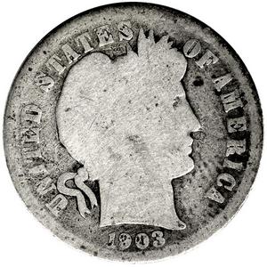1914 Silver Barber Dime AG/G