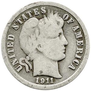 1916 S Silver Barber Dime G/VG