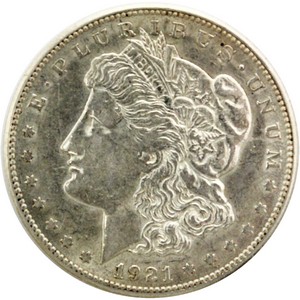 1921 S Morgan Silver Dollar AU