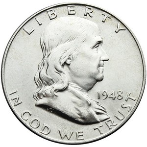 1948 Silver Franklin Half Dollar BU