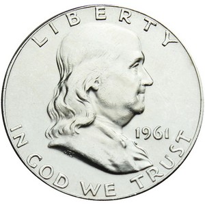 1961 Silver Franklin Half Dollar VG/XF