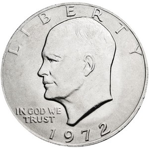1972 Eisenhower Dollar BU Type 1