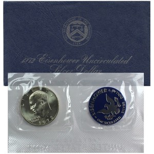 1972 S Eisenhower Silver-Clad Dollar BU