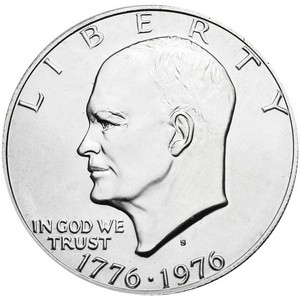 1976 S Eisenhower Silver-Clad Dollar BU