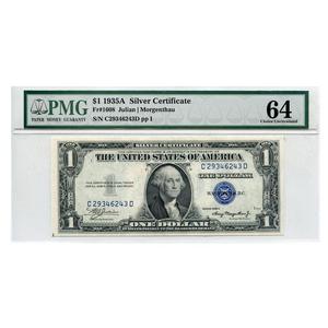 1935 A $1 Silver Certificate Choice UNC 64 PMG