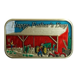 Fathers Day Barn Bronze Enameled Bar