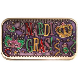 Mardi Gras Bronze Bar Enameled