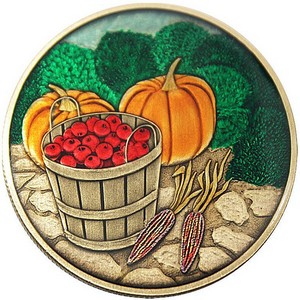 Harvest Bronze Medallion Enameled