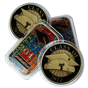 Our Choice Design Bronze Graduation Medallion or Ingot Enameled Dated 2012