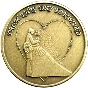 Wedding Couple Bronze Medallion
