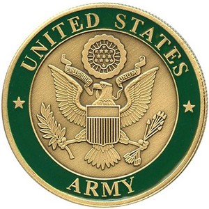 US Army Bronze Medallion Enameled