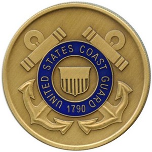 US Coast Guard Bronze Medallion Enameled
