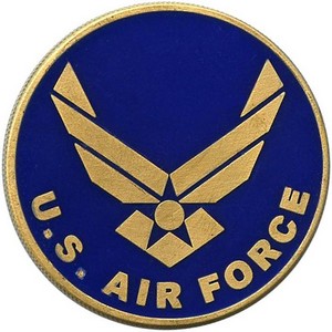 US Air Force Bronze Medallion Enameled