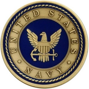US Navy Bronze Medallion Enameled