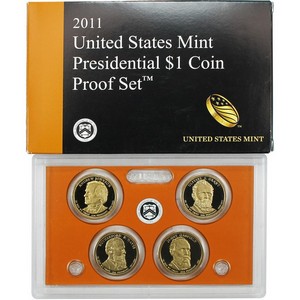 2011 S 4pc Presidential Dollars Proof Set