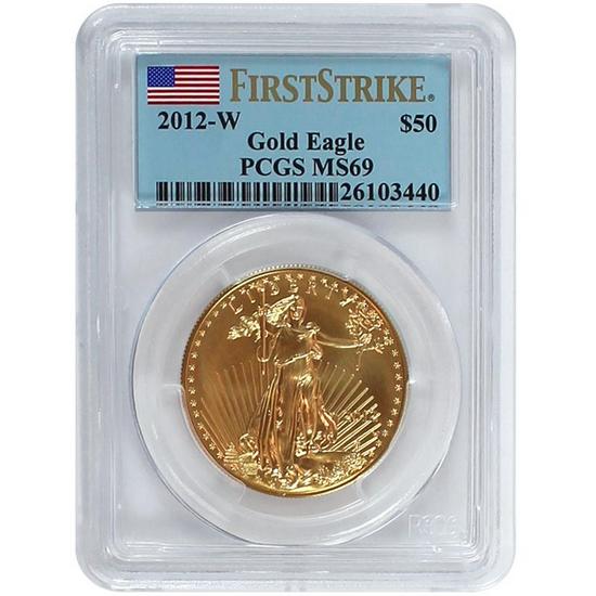 2012 W Gold American Eagle 1oz Burnished MS69 FS PCGS