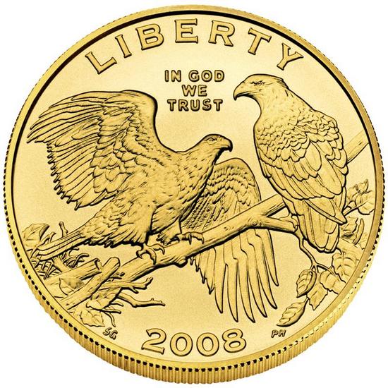 2008 W Bald Eagle $5 Gold Coin BU