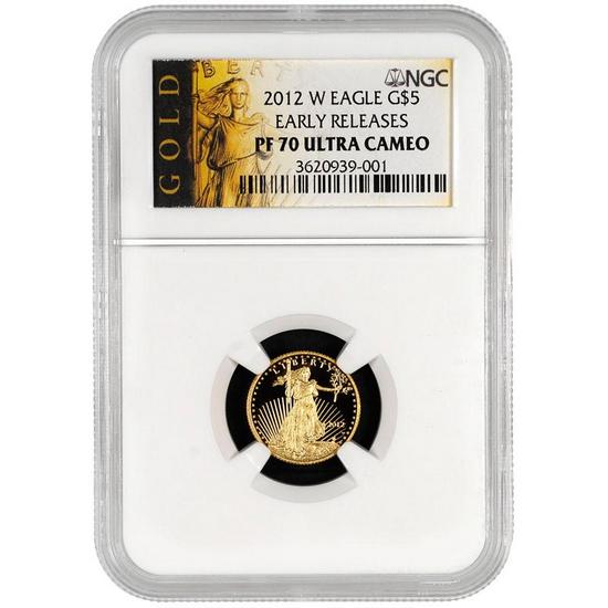 2012 W Gold American Eagle Tenth Ounce PF70 UC ER NGC ALS Label