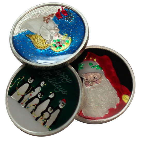 Our Choice Design Silver Half Ounce Medallion Enameled Dated 2012