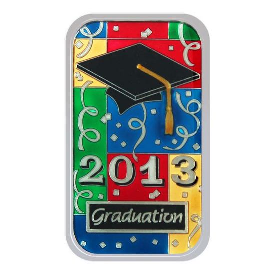 2013 Graduation 1oz .999 Silver Bar Enameled