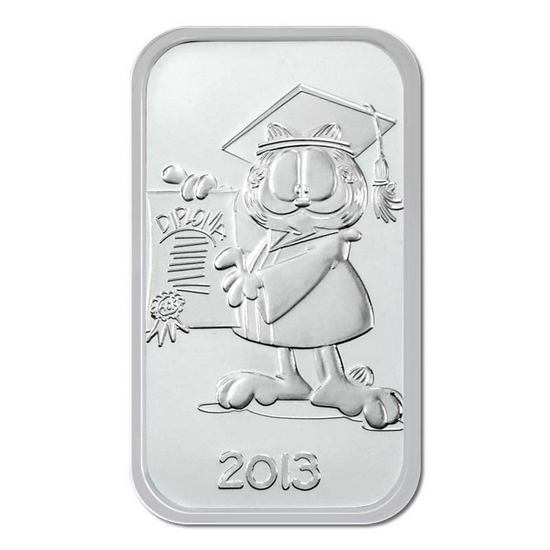 2013 Garfield Graduation 1oz .999 Silver Bar