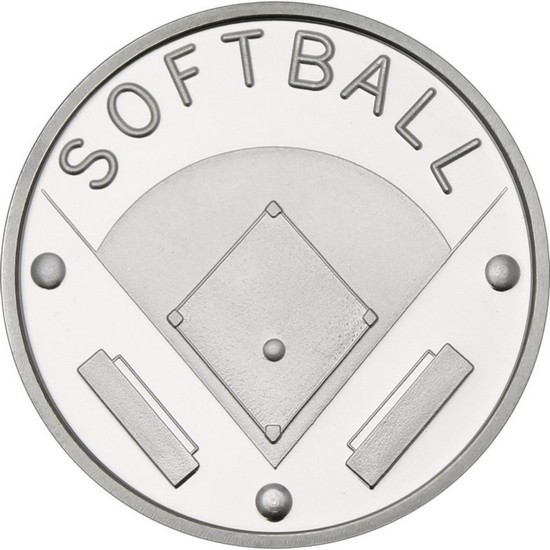 Softball 1oz .999 Silver Medallion