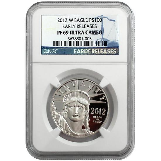2012 W Platinum American Eagle 1oz PF69 UC ER NGC