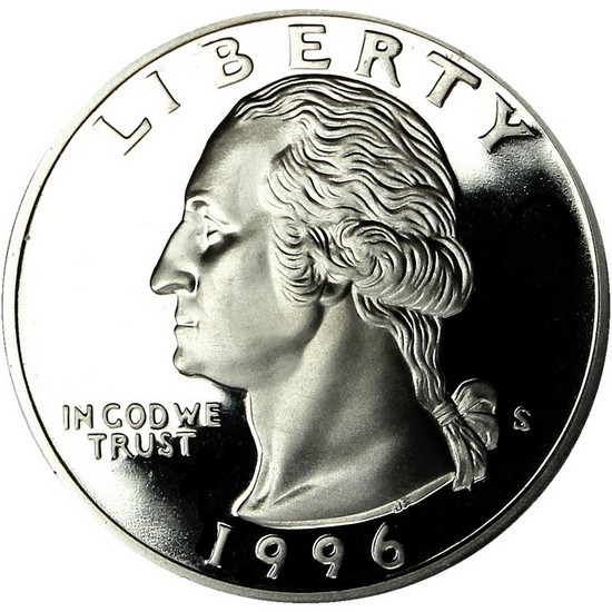 1996 S Washington Quarter PF