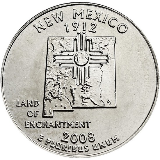 2008 D New Mexico State Quarter BU