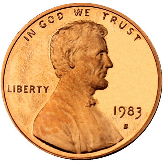 1983 S Lincoln Cent Memorial Reverse PF