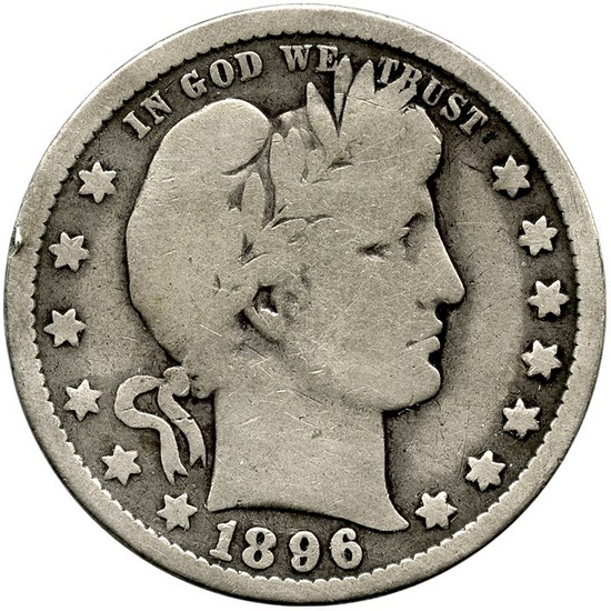 1897 Silver Barber Quarter G/VG