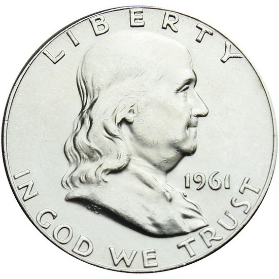1961 D Silver Franklin Half Dollar BU