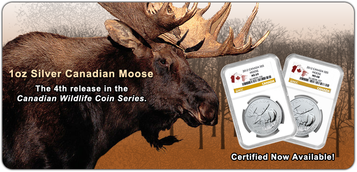Canadian Silver Moose Coins