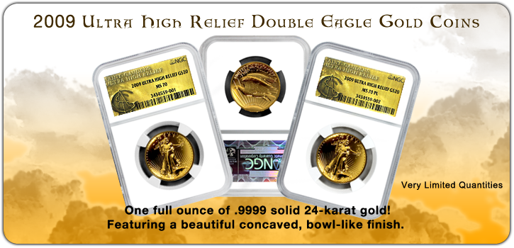 Ultra High Relief Double Eagle Gold Coins