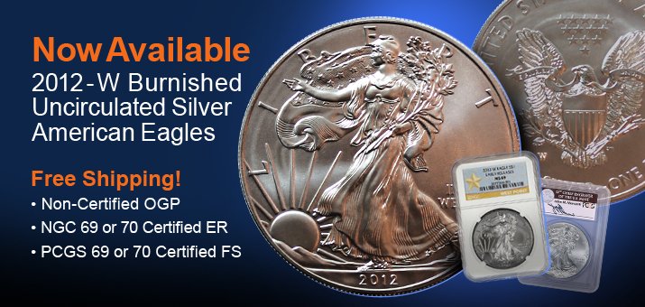 2012 W Burnished Silver American Eagles