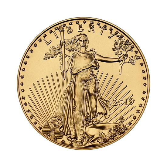 2019 Gold American Eagle Half Ounce BU Gold Coin