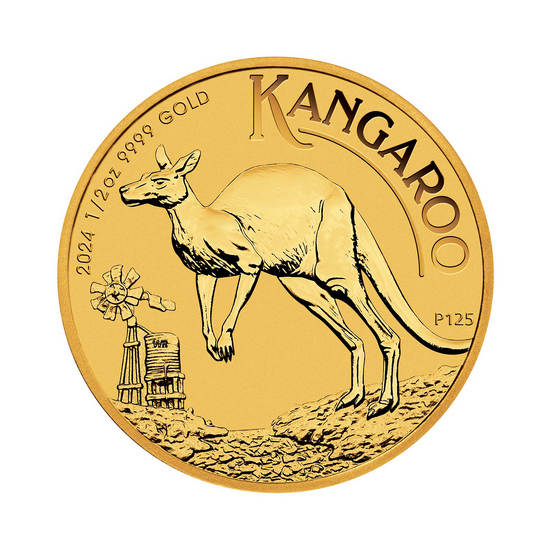 2024 Australia Gold Kangaroo Half Ounce BU Coin