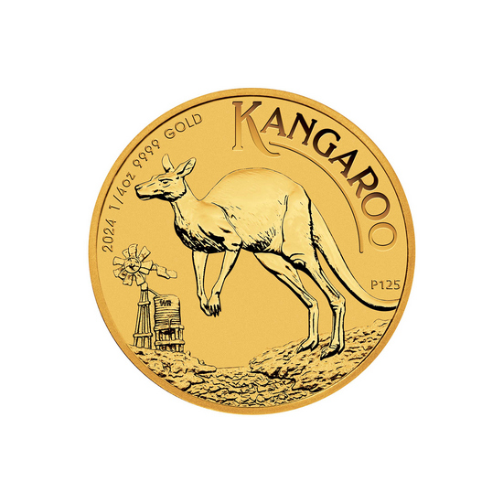 2024 Australia Gold Kangaroo Quarter Ounce BU Coin