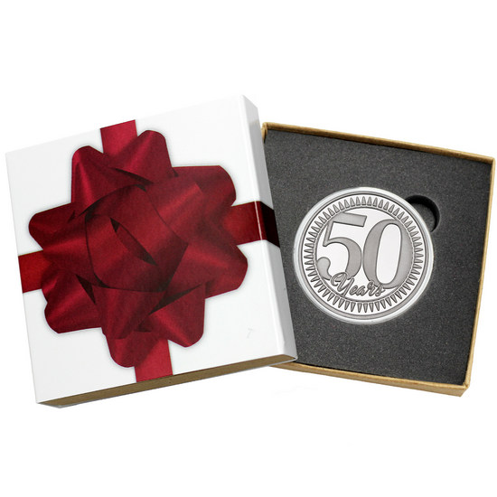 50th Anniversary 1oz .999 Silver Medallion Dated 2024 in Gift Box